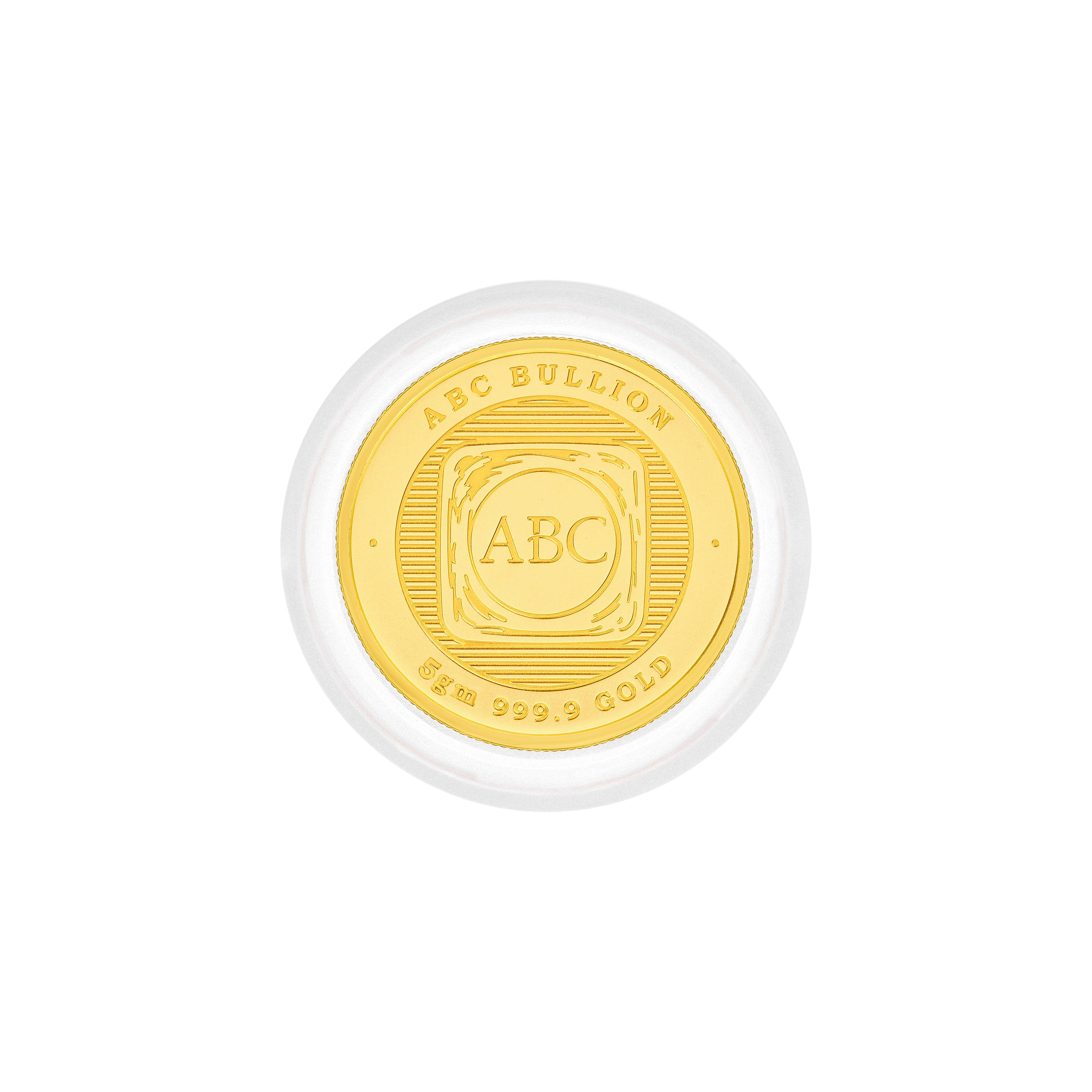 5g Gold ABC Diwali coin 9999 Gold