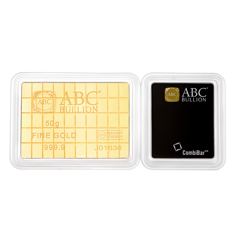 50x1g CombiBar ABC Gold Minted Tablet 9999 Gold