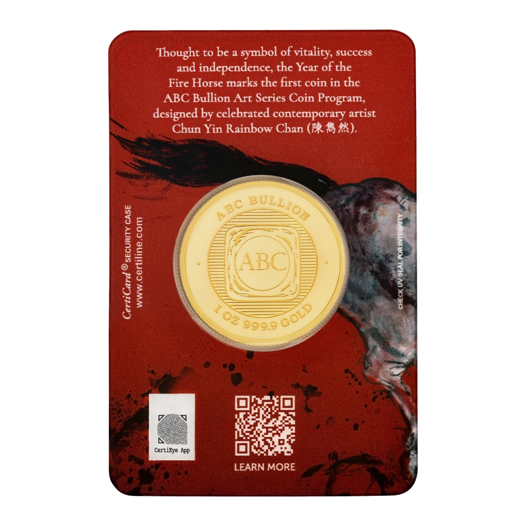 1oz ABC Lunar Horse Gold coin - Blister Pack Gold