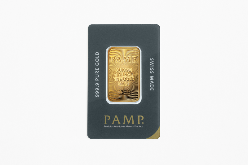 1oz PAMP Suisse Gold Minted bar 9999 Gold