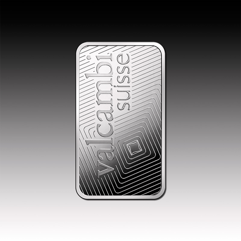 50g Valcambi Palladium Minted bar 999.5 Palladium