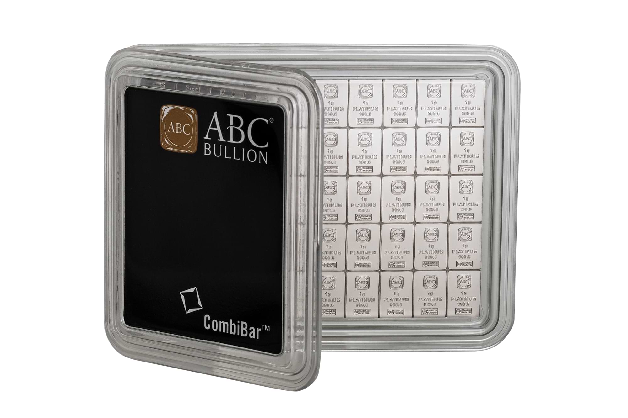 50x1g CombiBar ABC Platinum Minted  999.5 Platinum