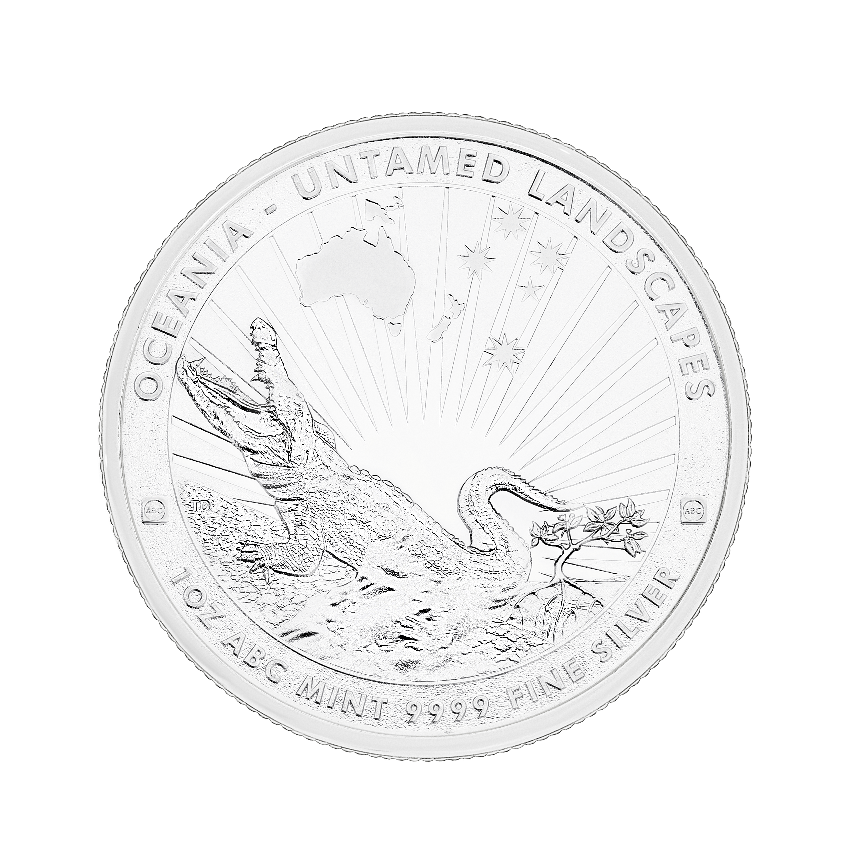 Untamed Landscapes The Crocodile 1oz Silver Coin (Caps Coin) Silver