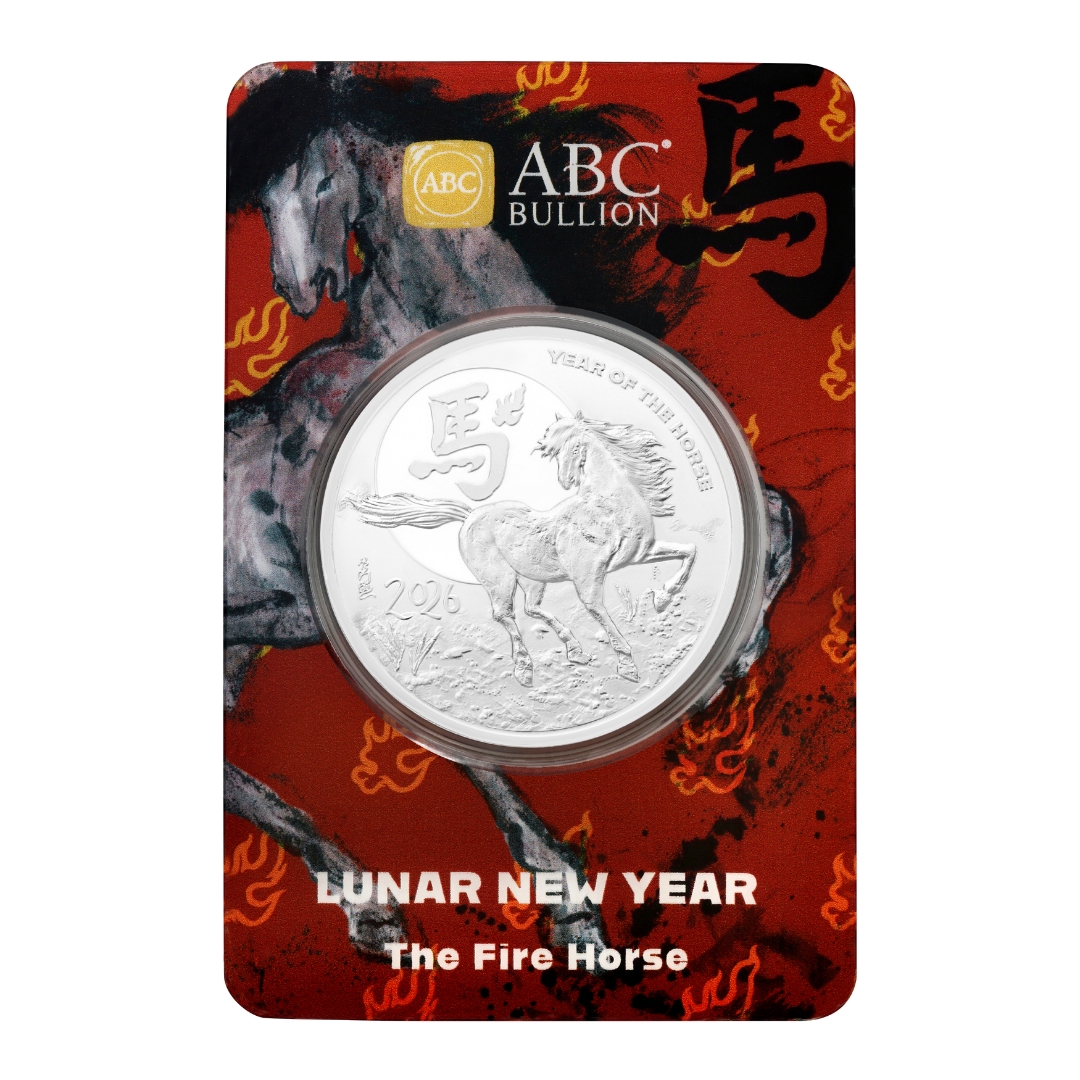 1oz ABC Lunar Horse Silver coin - Blister Pack Silver